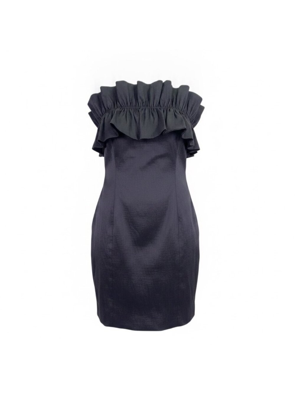 Thirty Thirty L.A. Womens Black Polyester Ruffled Strapless Dress Size M